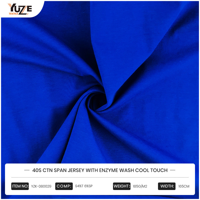 YZK-080029 40S CTN Span-trøye med enzymvask Kul berøring