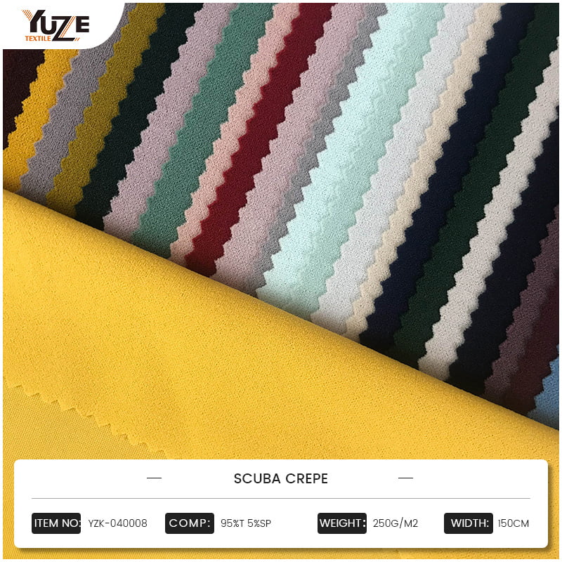Innovative stoffer - YZK -040008 Scuba Crepe hjelper motebransjen med å oppgradere
