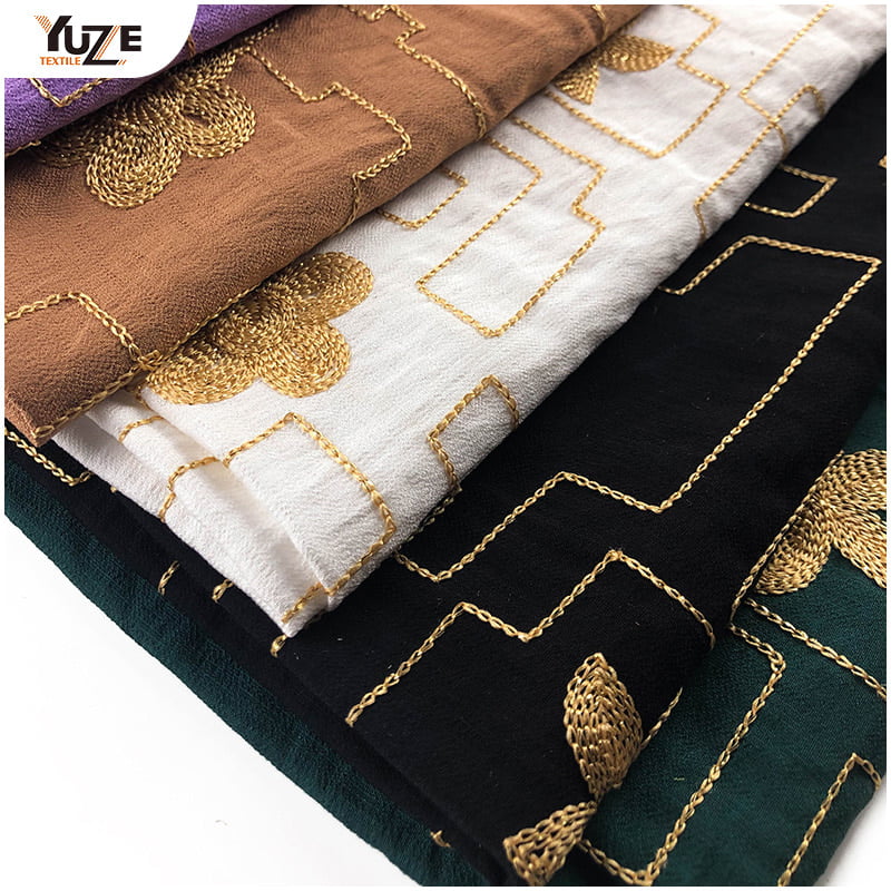 YZW-030137-1 RN Tree Crepe Embroidery